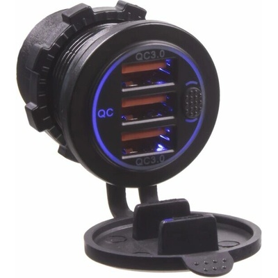 3x USB zásuvka 12/24V, QC3.0 (QuickCharge)