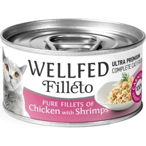PETINTEREST Wellfed Filleto Chicken & Shrimps консерва за котка филета от пиле и скариди 70gr