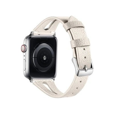 Mobilly remienok pre hodinky Apple 42/44 mm, koža, biely white 44m 498 DSP-12-00A