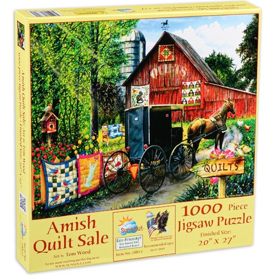 SunsOut Пъзел SunsOut от 1000 части - Продажба на амишки завивки, Том Ууд (28822)