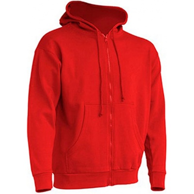 na zip hooded červená