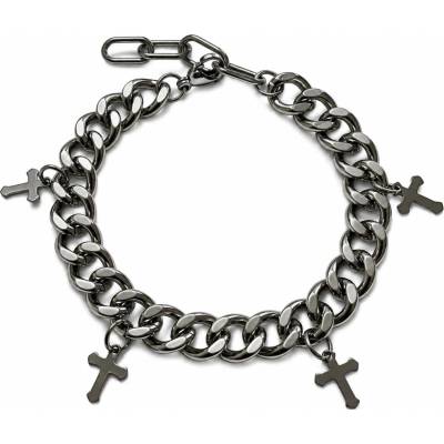 Solla Trinity Cross pánsky náramok zo zliatiny strieborný CH-M-NR12