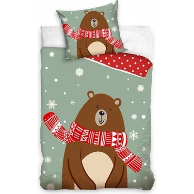 Sonne Коледен спален комплект Brown Bear двулицев - 2 части (PAT348)