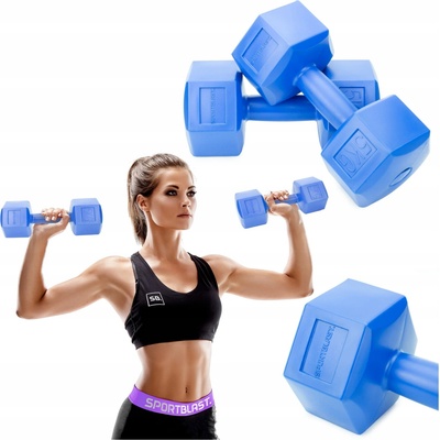 DrFit Pevné bitúmenové činky 2 x 5 kg