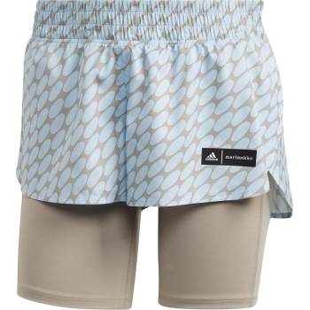 adidas Дамски къси панталони Adidas x Marimekko Run Icons Logo 2-in-1 Running Shorts Womens - Icebluebrown