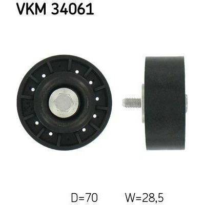 Vratná/vodicí kladka, klínový žebrový řemen SKF VKM 34061