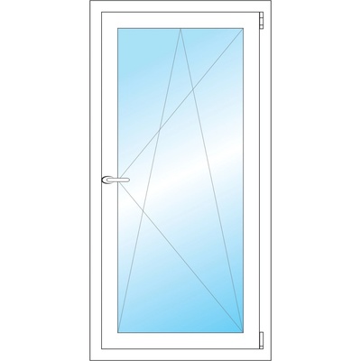 OKNA HNED Plastové okno 63x125 cm (630x1250 mm) bílé otevíravé a sklopné pravé