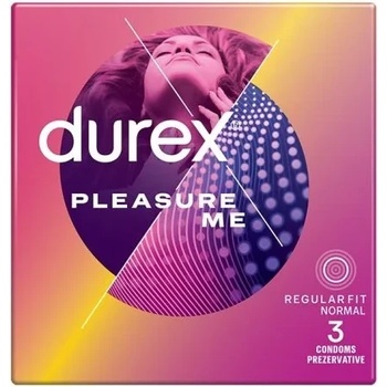 Презервативи с релефна повърхност, 3 броя - Durex Pleasure Me (DUREX01012)