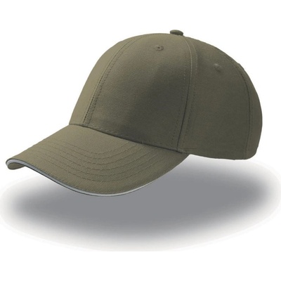 Atlantis Headwear Sport Sandwich 6 panelová baseballová COT-330504p5699 Olivová/bílá