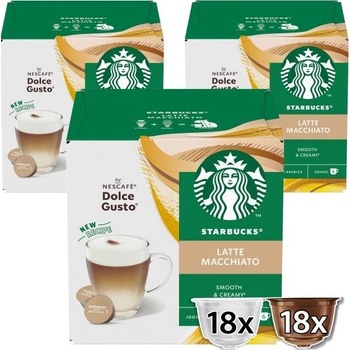 Starbucks nescafe dolce gusto latte macchiato 3 х 12 капсули