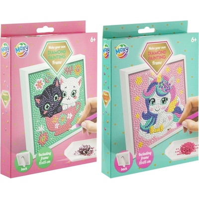 MOXY Diamantové maľovanie na ráme Mačičky 15 x 15 cm