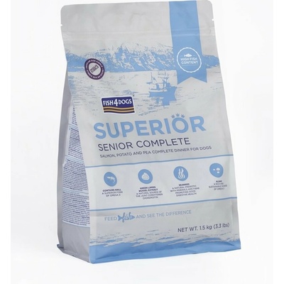 Fish4Dogs Senior Large Superior losos so zemiakmi 1,5 kg