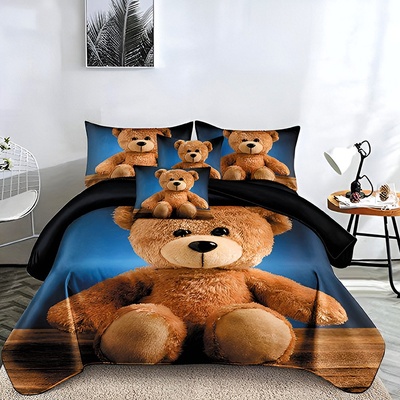 EmonaMall Двулицево спално бельо 3D (размер за приста), реално изображение EmonaMall, 4 части - Модел S19012 (S19012-1600e3)