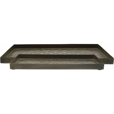 Chic Antique Kovový podnos Pattern Antique Brass Väčší