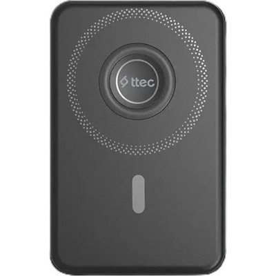 Ttec Портативна батерия ttec - ReCharger M, 10000 mAh, MagSafe, черна (8694470828596)