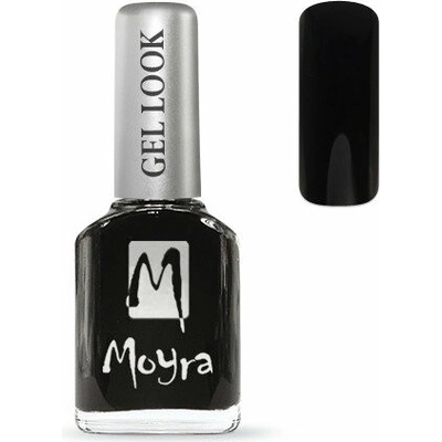 Moyra Gel Look lak na nechty 943 Nina 12 ml – čierny gel effect