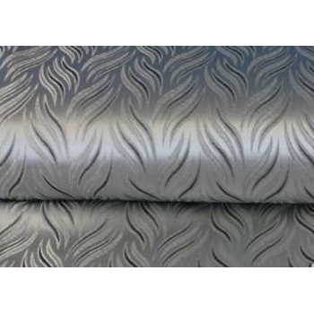 Látka na závěsy Brokát stříbrná metráž 150 cm