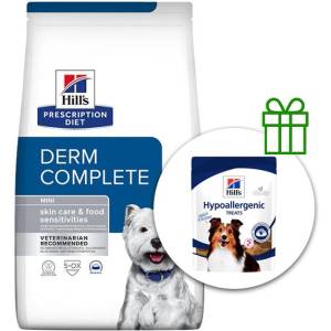 Hill's Hill s Prescription Diet Derm Complete Mini 6 кг + Лакомства безплатно