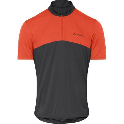 Vaude Мъжка фланелка с къс ръкав за колоездене Vaude Matera Half Zip Tricot Cycling jersey - Glowing Red / Black (056-2858-0813)