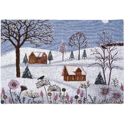 SCANquilt prostírání motiv Zimní krajina bílomodrá prostírání 30x45cm