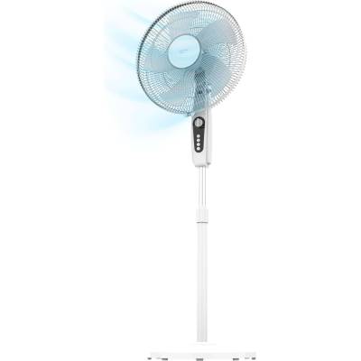 Cecotec pedestal fan EnergySilence 515 MaxFlow White. 45 watts of power, 40 cm diameter, 3 speed levels, oscillation, 1-hour timer and base up to 135 cm for room ventilation - A90_EU01_008297