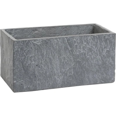 Mica КАШПА КЕРАМИЧНА ПРАВОЪГЪЛНА slate 28х14х14см СВЕТЪЛ ЦИМЕНТ (031655)
