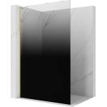 Mexen Kioto L душ стена Walk-in 100 x 200 cm, черно омбре 8 mm, златна - 800-100-103-50-76 (800-100-103-50-76)