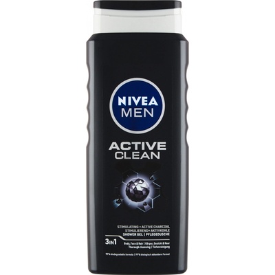 Nivea Men Sprchový gel pro muže 3v1 Active Clean 500 ml