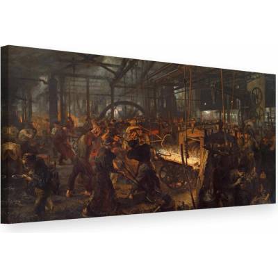Obraz na plátne Adolph Menzel - Valcovňa železa - 60x90 cm