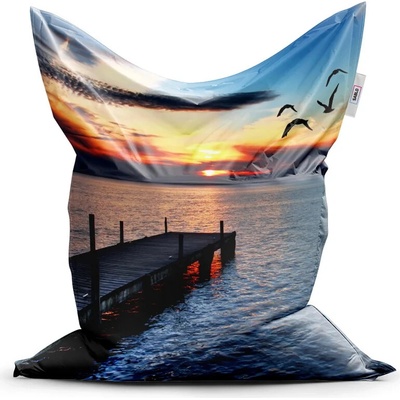 Sablio Sedací vak Západ slnka nad mólom 200x140 cm