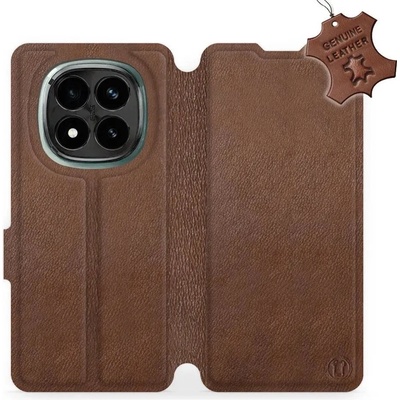 Mobiwear kožené flip knížkové Pro Xiaomi Redmi Note 14 Pro Plus 5G - Hnědé 5906511504004