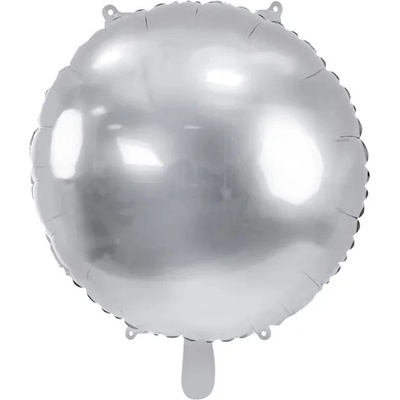 PartyDeco Балон от фолио, сребрист, кръгъл, 80 см
