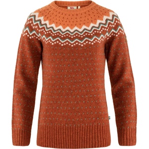 Fjällräven Дамски вълнен пуловер Fjällräven Women's Övik Knit Sweater Wool jumper - Autumn Leaf / Desert Brown - размер XL (105-0652-1116)