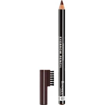 Rimmel London Professional Eyebrow Pencil молив за очи с четка 1.4 g нюанс 001 Dark Brown