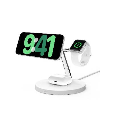 Belkin BOOSTCHARGE PRO MagSafe 3v1 Qi, biela WIZ009vfWH-V2