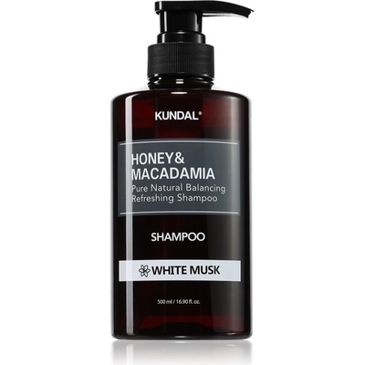 KUNDAL Honey & Macadamia White Musk prírodný šampón pre suché a poškodené vlasy 500 ml