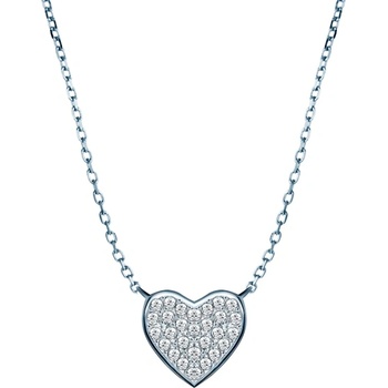 SAVICKI Колие Heart: бяло злато. диаманти