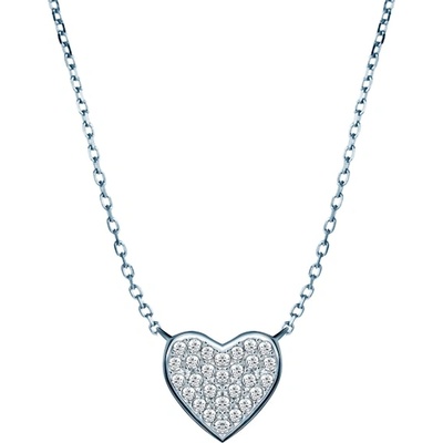 SAVICKI Колие Heart: бяло злато. диаманти