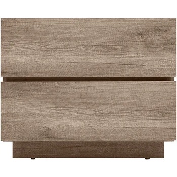 Image 1 of Black Red White Нощно шкафче с 2 чекмеджета и плавно затваряне anticca kom2s