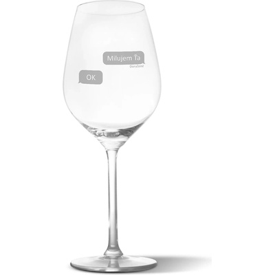 Sablio Pohár na víno Milujem ťa, OK 490 ml