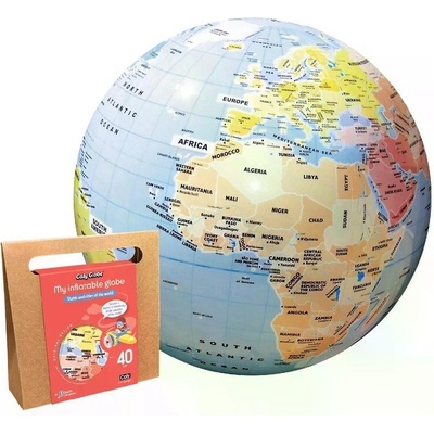 Nafukovací globus Caly My inflatable globe - States and cities of the world, glossy 40 cm