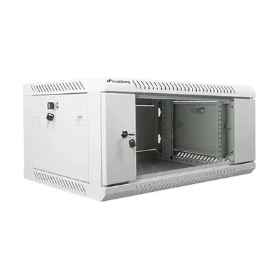Lanberg Комуникационен шкаф, Lanberg rack cabinet 19" wall-mount 4U / 600x450 for self-assembly (flat pack), grey (WF01-6404-10S)