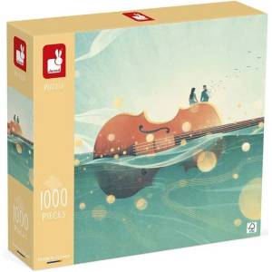 Janod Пъзел Janod от 1000 части - Романтично пътешествие с цигулка (J02513) - ozone
