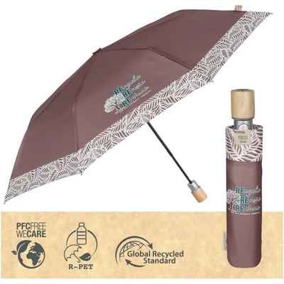 PERLETTI® GREEN Dámský skládací deštník / cihlová červená, 19116