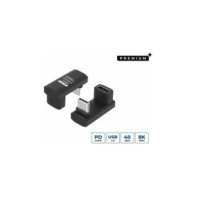 MicroConnect Premium USB4 3x2 USB-C twice-angled Long adapter, 240W, 40Gbps