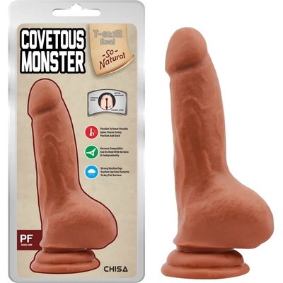 Пенис дилдо с тестиси, похотливо чудовище, 20см. - Monster Latin (CHISA00280)