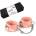 Маншети за глезени от изкуствена кожа - Organosilicon Ankle Cuffs Pink (LIEBESE017)