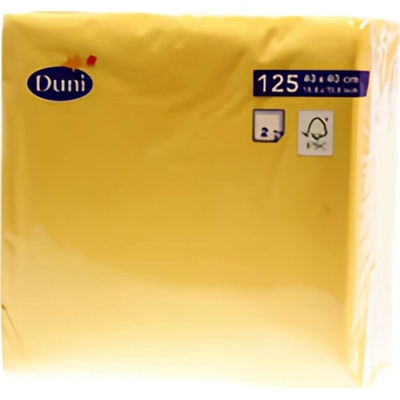 DUNI Ubrousek 33x33cm 2V 125ks žlutý