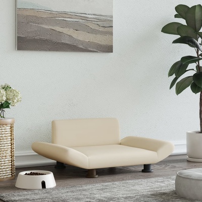 vidaXL Кучешко легло кремаво 70x45x28 см текстил (171995)