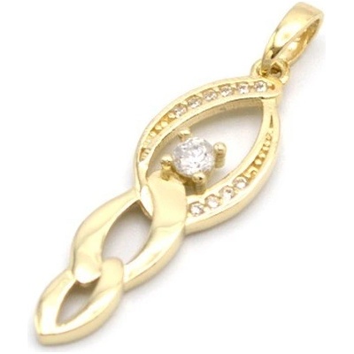 B&B Goldinvestic Zlatý přívěsek propetená ozdoba se zirkony N4142